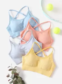 Yoga Basic 4 piezas Sujetador deportivo inconsútil suave soporte ligero - Multicolor - Ver 1