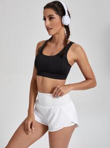 Powerista 吸汗透气运动短裤弹力短裤毛衣短裤 - 白色 - 查看 5