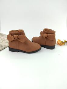 Niñas Botines con diseño de lazo - Marrón - Ver 5