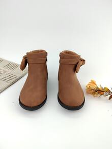 Niñas Botines con diseño de lazo - Marrón - Ver 6