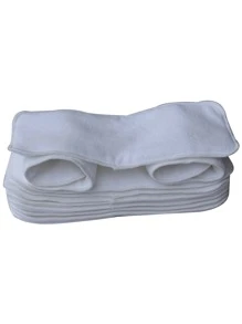 10 miếng tã vải cho bé Đồ trang trí tiệc mừng em bé Quà tặng cho gia đình - trắng - Xem 4