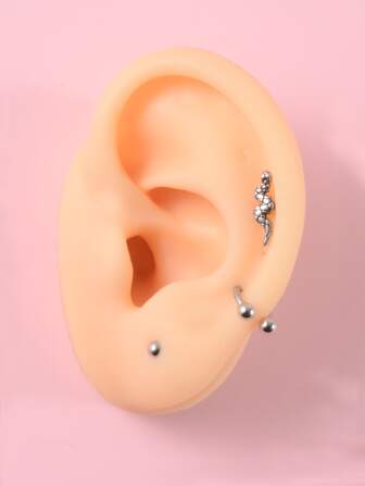 اقراط بديكور ثعبان 3 قطع