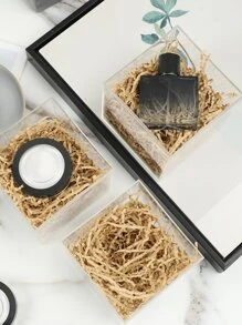 1包皺紋拉菲紙拉菲草填充物DIY婚禮派對禮品盒糖果材料包裝填充物 - 卡其色 - 查看 5