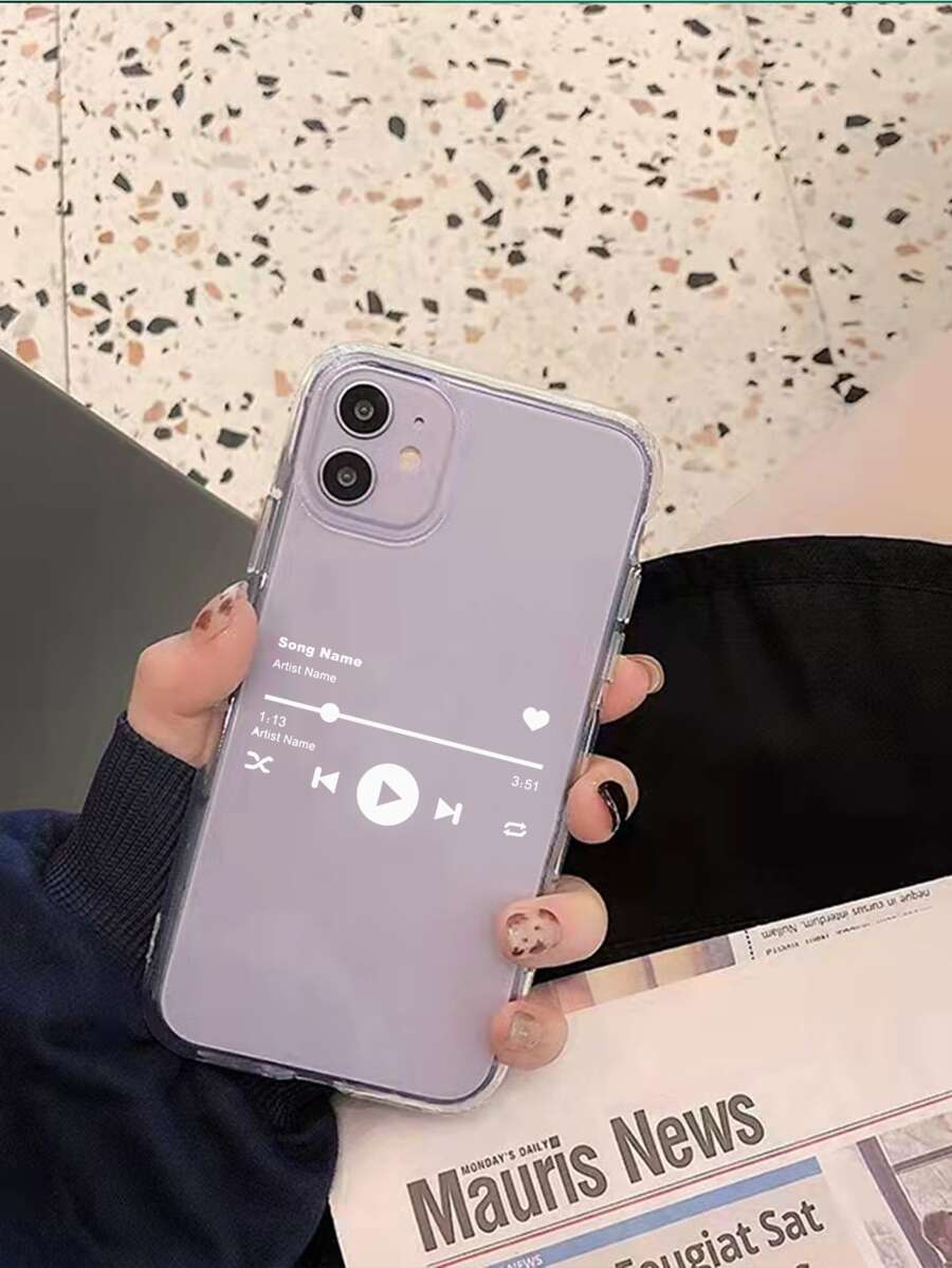 Ốp điện thoại trong suốt có máy nghe nhạc Tương thích với iPhone 15/15Pro/15Plus/15Promax - Trong sáng - Xem 1