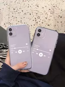 Ốp điện thoại trong suốt có máy nghe nhạc Tương thích với iPhone 15/15Pro/15Plus/15Promax - Trong sáng - Xem 2
