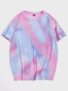 Manfinity Men Tie Dye Drop Shoulder Tee - Multicolor - View 1