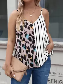 Áo hai dây Plus Size Báo Sọc Giải trí - Nhiều màu - Xem 1