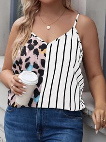 Áo hai dây Plus Size Báo Sọc Giải trí - Nhiều màu - Xem 3