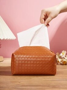 Hộp đựng khăn giấy trơn 1pc - màu nâu - Xem 1