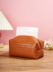 Hộp đựng khăn giấy trơn 1pc - màu nâu - Xem 2