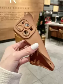 素色防摔手機外殼 - 棕色 - 查看 2