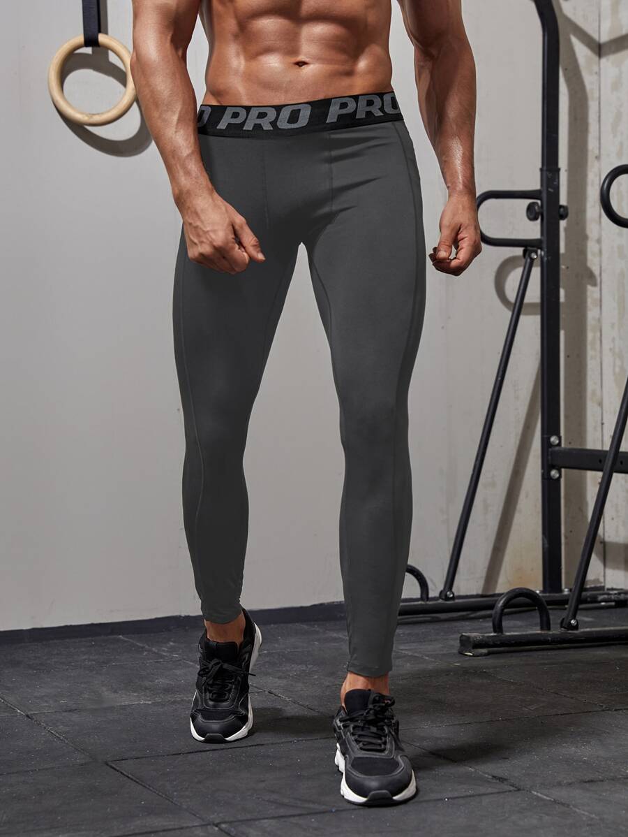 Quần bó thể thao họa tiết chữ Boyfriend Style dành cho nam - Màu xám đen - Xem 1