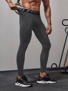 Quần bó thể thao họa tiết chữ Boyfriend Style dành cho nam - Màu xám đen - Xem 3