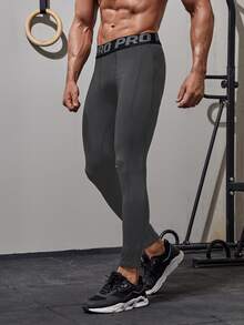 Quần bó thể thao họa tiết chữ Boyfriend Style dành cho nam - Màu xám đen - Xem 5