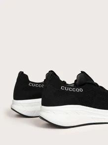 Cuccoo Zapatos de atletismo con estampado de letra transpirable - Negro - Ver 7