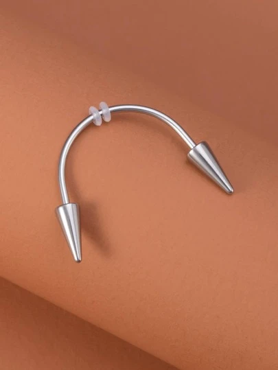 Stainless Steel, Simple & Stylish Fangs Design Labret Lip Ring For Women And Men, Punk Piercing, A Fashionable Body Jewelry Gift For Any Occasion