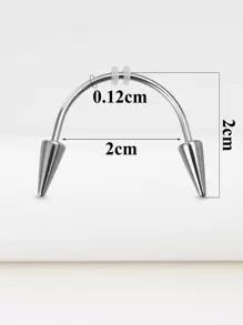 不銹鋼,簡約風和時髦尖牙設計唇釘適合女士和男士,龐克穿孔,A時尚身體鏈禮品適用於任何場合