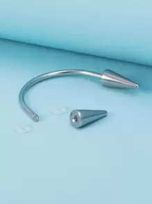 不銹鋼,簡約風和時髦尖牙設計唇釘適合女士和男士,龐克穿孔,A時尚身體鏈禮品適用於任何場合