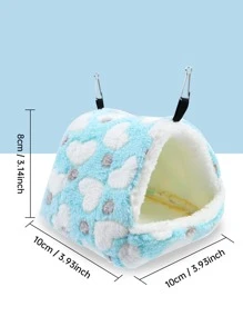 愛心圖案長毛絨寵物吊床 - 彩色 - 查看 5