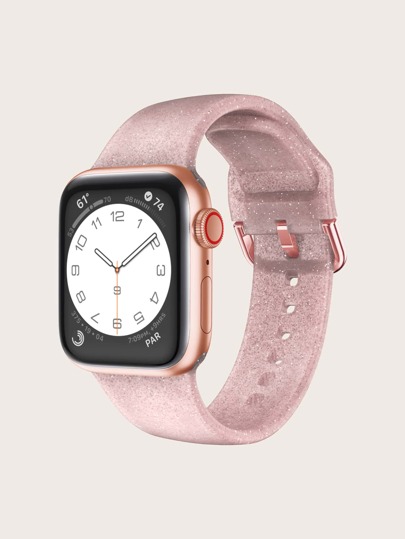 Bracelet compatible avec Apple Watch 38mm/40mm/41mm/42mm/44mm/45mm/49mm, Bracelet de remplacement en silicone souple pour sport compatible avec Apple Watch Ultra 2 Ultra SE Série 9 8 7 6 5 4 3 2 1, Femmes Pailleté comme cadeau pour les étudiants retournant à l'école