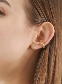 1入組極簡耳夾銅首飾類 - 金黃色 - 查看 1