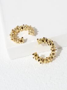 1入組極簡耳夾銅首飾類 - 金黃色 - 查看 2