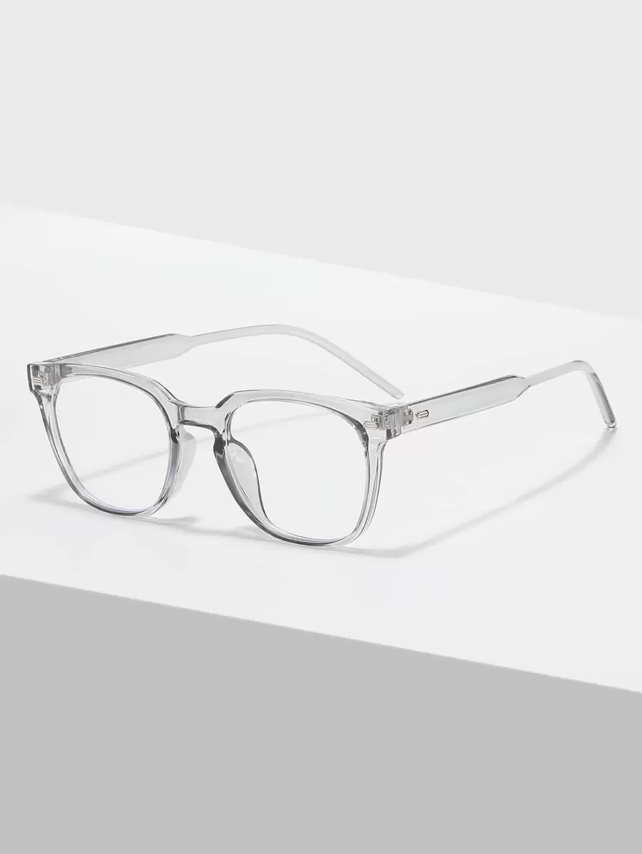 男士透明鏡框眼鏡 - 無色 - 查看 1