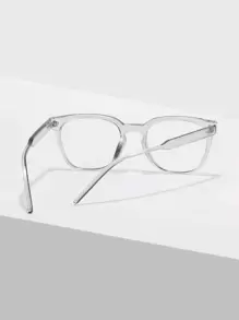 男士透明鏡框眼鏡 - 無色 - 查看 3