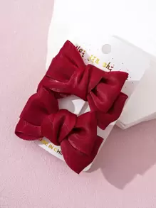 2pcs Toddler Girls Bow Knot Hair Clip