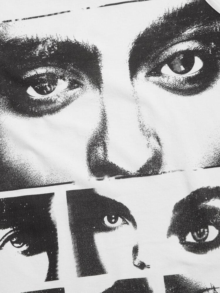 Manfinity 男士人像圖案背心上衣 - 黑與白 - 查看 4