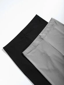 大碼2入組素色緊身打底褲 - 彩色 - 查看 2