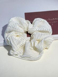 Ruched Scrunchie rắn - trắng - Xem 2