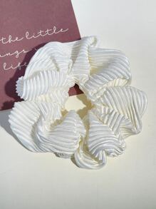 Ruched Scrunchie rắn - trắng - Xem 5