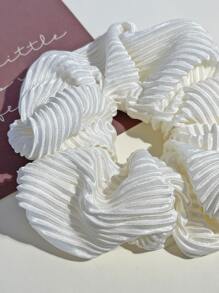 Ruched Scrunchie rắn - trắng - Xem 6