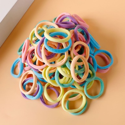 100pcs Solid Hair Tie