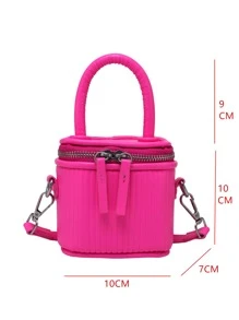 Đúng mốt Mini Thùng Cái túi Son môi Cái túi Cái túi - Hồng - Xem 4