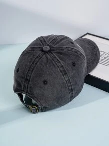 字母刺繡棒球帽 - 灰色 - 查看 4