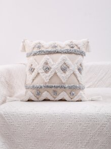 Tufted Geometric Pattern Cushion Cover Without Filler - Multicolor - View 1