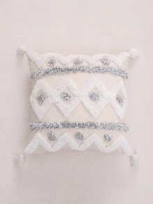 Tufted Geometric Pattern Cushion Cover Without Filler - Multicolor - View 5
