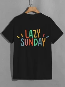 Boys Letter Graphic Tee - Black - View 2