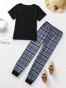 Đồ mặc nhà Trai Hoạt hình Sọc ca rô Dễ thương - Nhiều màu - Xem 2