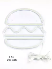Hamburger Shaped Neon Light Sign 5V - Multicolor - View 6