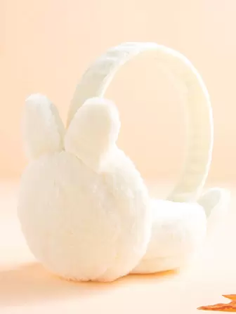 1pc Winter Cute Bunny Ear Muffs For Women Warmth Outdoor Ear Covers