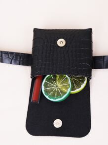 Girls Crocodile Embossed Belt Bag