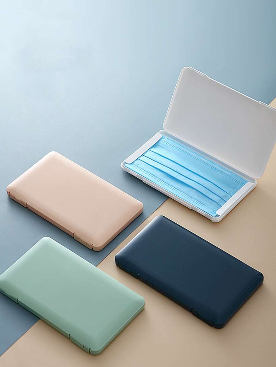 1入組便攜式創意隨機色防塵一次性口罩收納盒