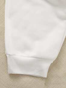 SHEIN EZwear Plus Size Quần thể thao Dây kéo màu trơn - Nhiều màu - Xem 3