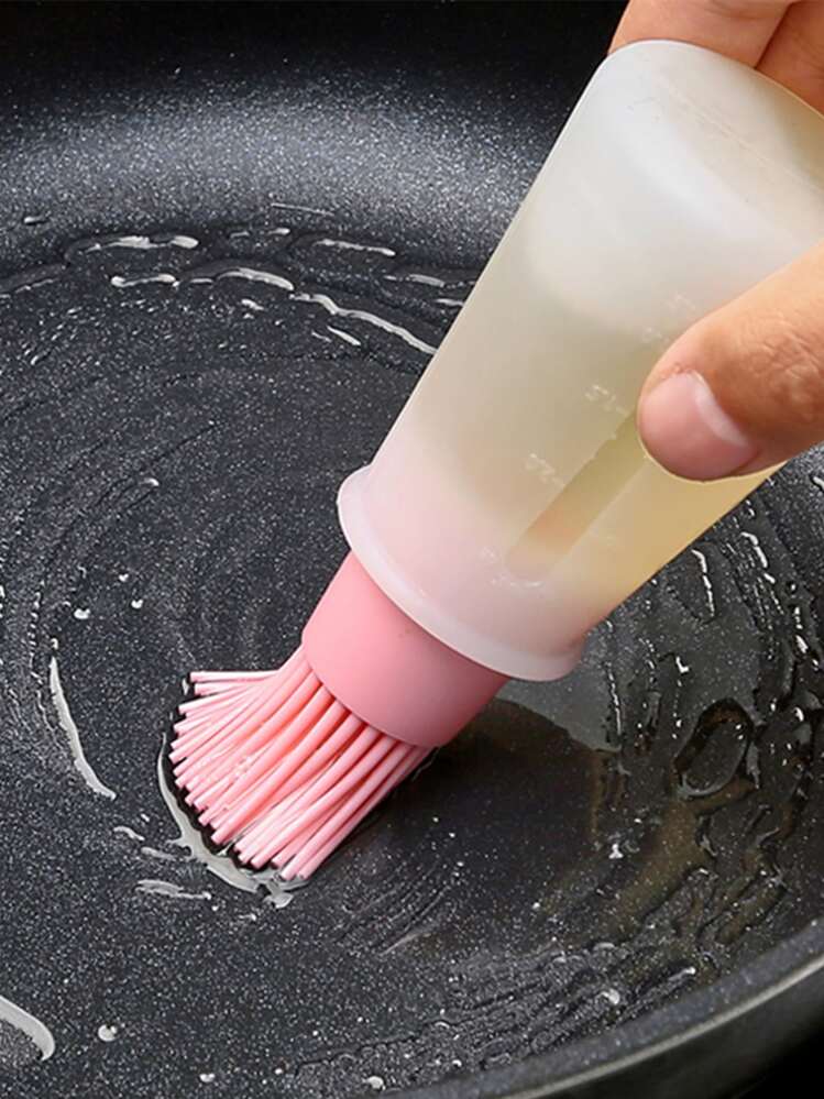 廚房配件工具矽膠燒烤油刷蛋糕黃油麵包糕點刷 - 淺粉色 - 查看 1