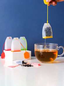 1 pieza infusor de té de silicona multifunción de color aleatorio, bolsa de filtro de té transparente, para cocina - Multicolor - Ver 2