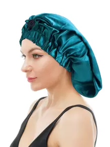 緞面髮帽 - 水鴨藍 - 查看 2