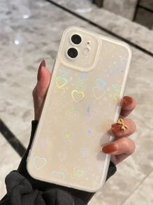 Clear Phone Case With Heart Laser Paper Compatible With IPhone 11,IPhone 13,IPhone 14 Pro Max